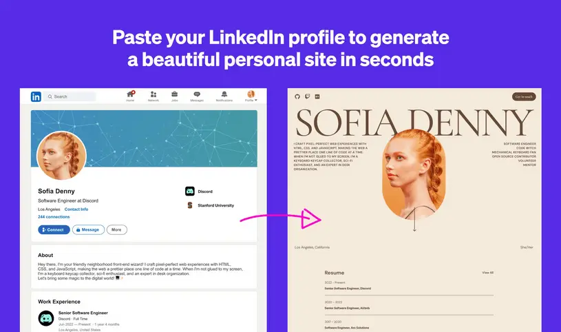 Polywork – Personal Website AI Generator