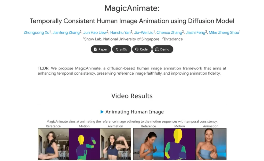 MagicAnimate – AI Image-to-Animation