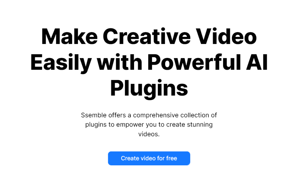 Ssemble – Online AI Video Editor