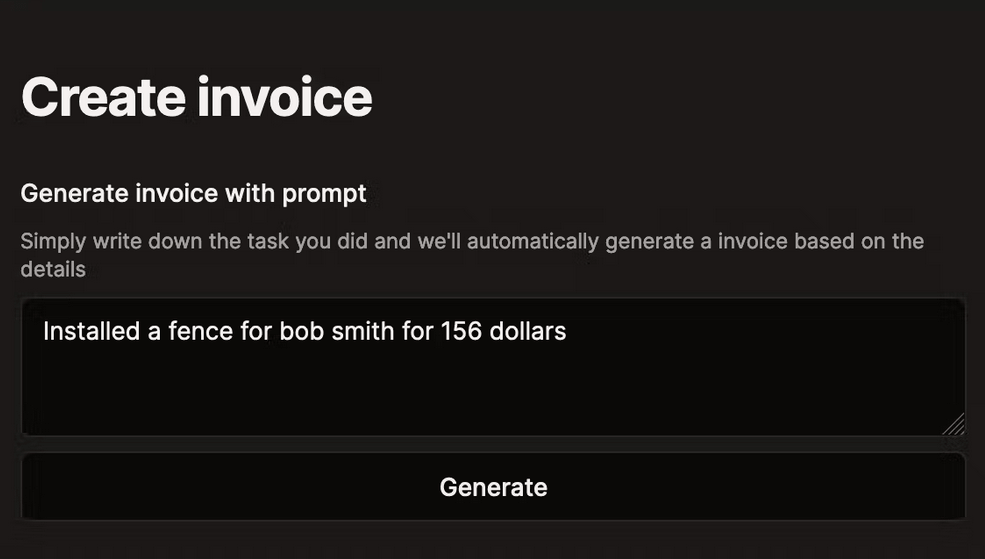 Billy – AI Invoice Generator